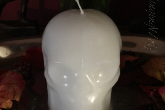 Personalized Loaded Skull Candle: Hand Loaded & dressed for YOUR desired outcom