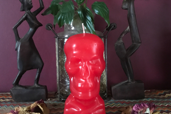 Always on Their Mind: Loaded Red Skull Candle: Love, Passion, Thoughts of YOU