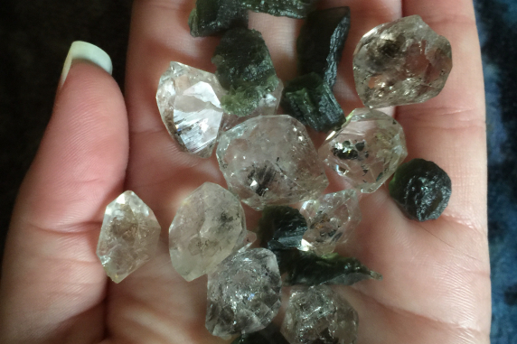 Moldavite & Herkimer Diamonds